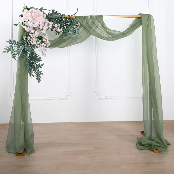 18 ft Sheer Organza Backdrop Curtain Window Drape Panel