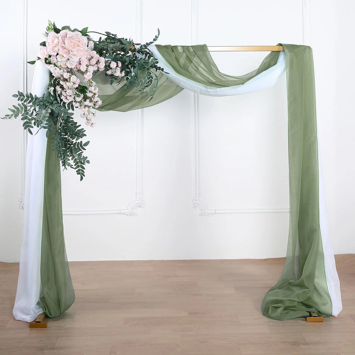 18 ft Sheer Organza Backdrop Curtain Window Drape Panel