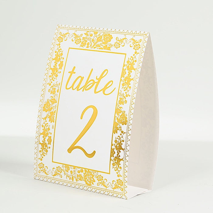 25 Double Sided 7" Paper 1-25 Set Wedding Table Numbers