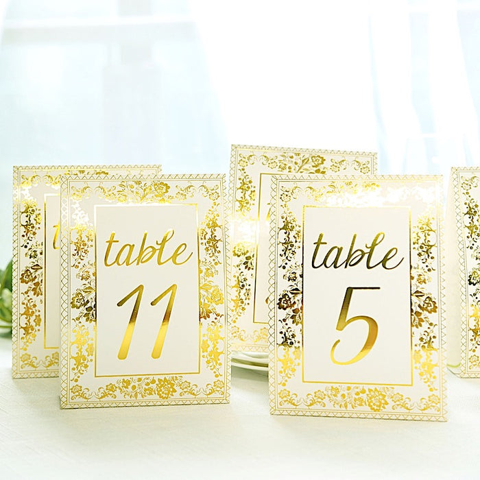 25 Double Sided 7" Paper 1-25 Set Wedding Table Numbers