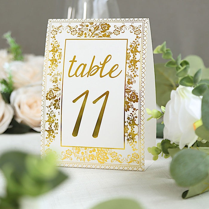 25 Double Sided 7" Paper 1-25 Set Wedding Table Numbers