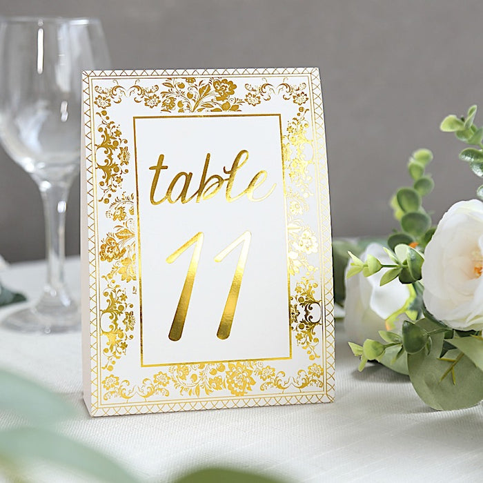 25 Double Sided 7" Paper 1-25 Set Wedding Table Numbers