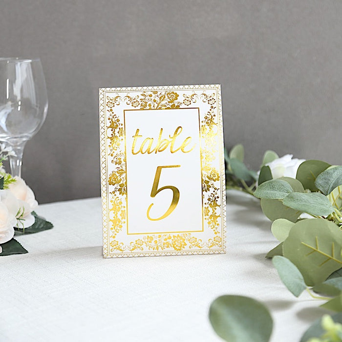 25 Double Sided 7" Paper 1-25 Set Wedding Table Numbers