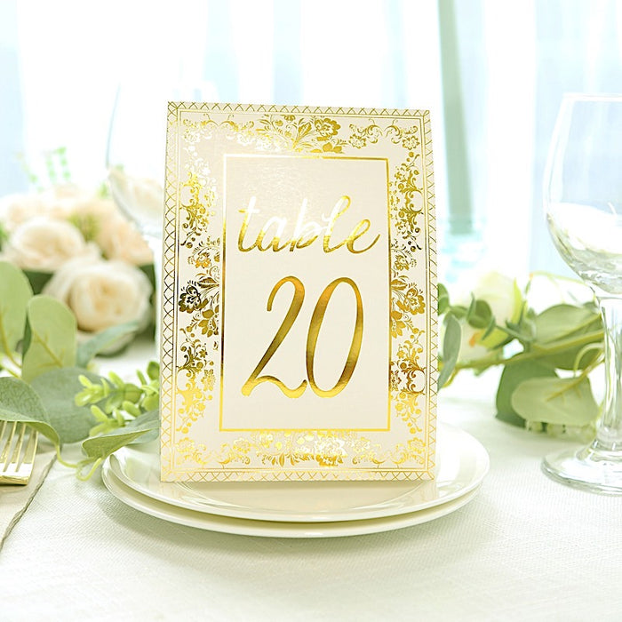 25 Double Sided 7" Paper 1-25 Set Wedding Table Numbers