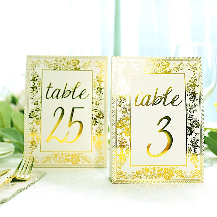 25 Double Sided 7" Paper 1-25 Set Wedding Table Numbers