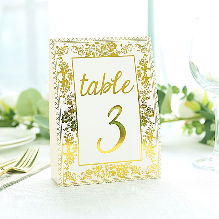 25 Double Sided 7" Paper 1-25 Set Wedding Table Numbers