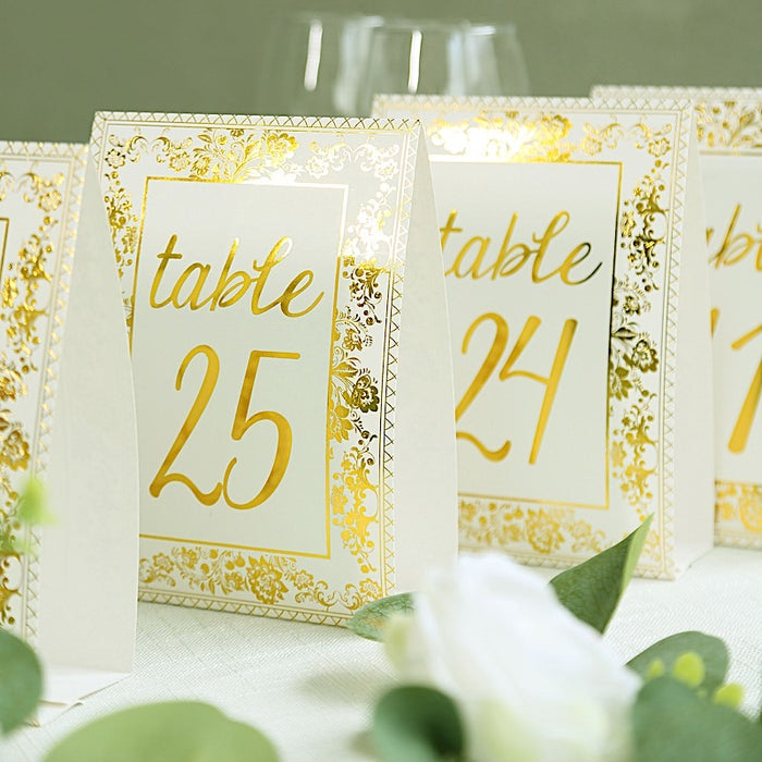 25 Double Sided 7" Paper 1-25 Set Wedding Table Numbers