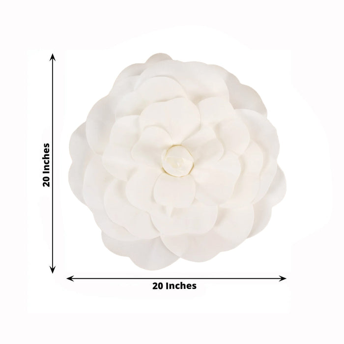 2 pcs 20" wide Artificial Large Roses Flowers for Wall Backdrop