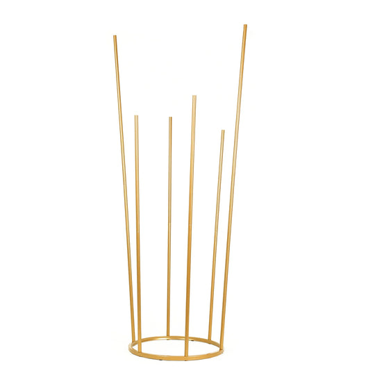 4ft Metal 6-Tubes Single Stem Flower Centerpiece Minimalist Style - Gold