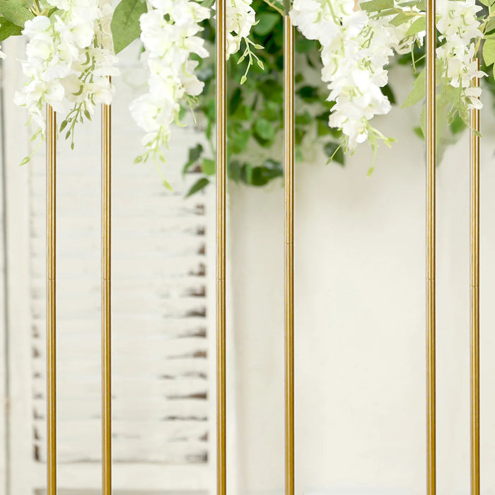 4ft Metal 6-Tubes Single Stem Flower Centerpiece Minimalist Style - Gold