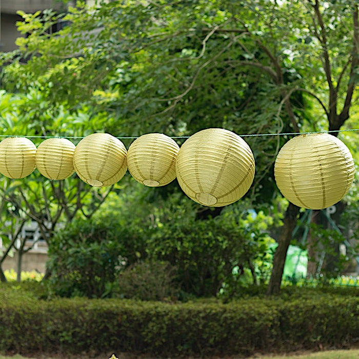 8 pcs Assorted Size 6 in 8 in 10 in 14 in Large Hanging Paper Lanterns