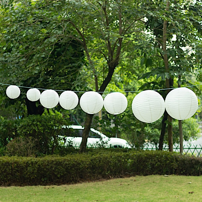 8 pcs Assorted Size 6 in 8 in 10 in 14 in Large Hanging Paper Lanterns