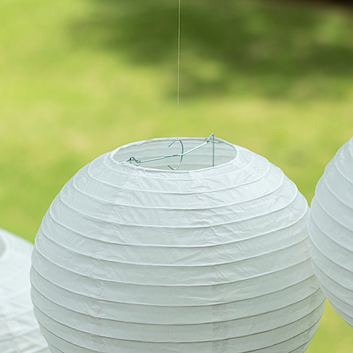 8 pcs Assorted Size 6 in 8 in 10 in 14 in Large Hanging Paper Lanterns