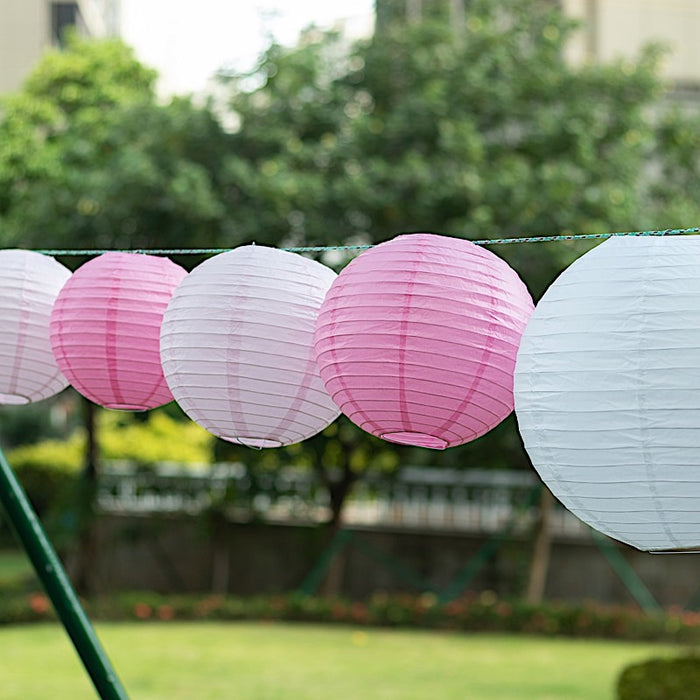 8 pcs Assorted Size 6 in 8 in 10 in 14 in Large Hanging Paper Lanterns