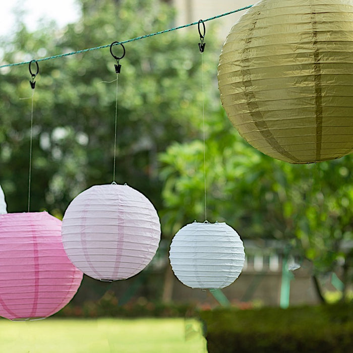 8 pcs Assorted Size 6 in 8 in 10 in 14 in Large Hanging Paper Lanterns