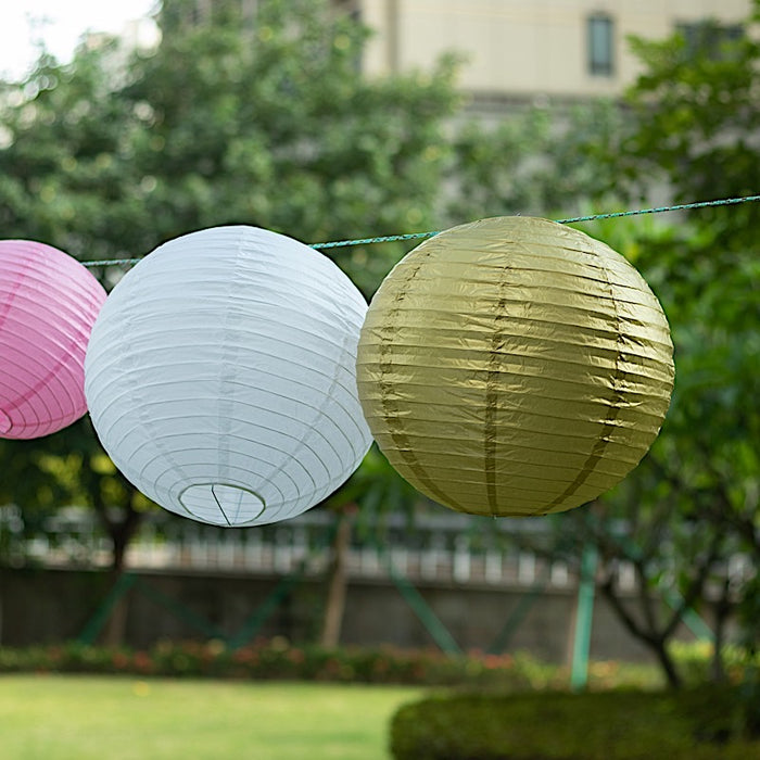 8 pcs Assorted Size 6 in 8 in 10 in 14 in Large Hanging Paper Lanterns