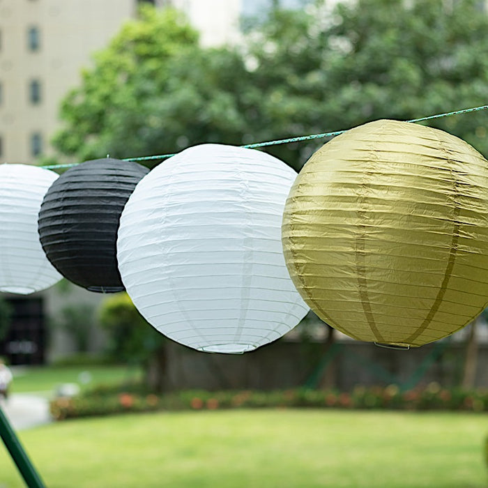 8 pcs Assorted Size 6 in 8 in 10 in 14 in Large Hanging Paper Lanterns