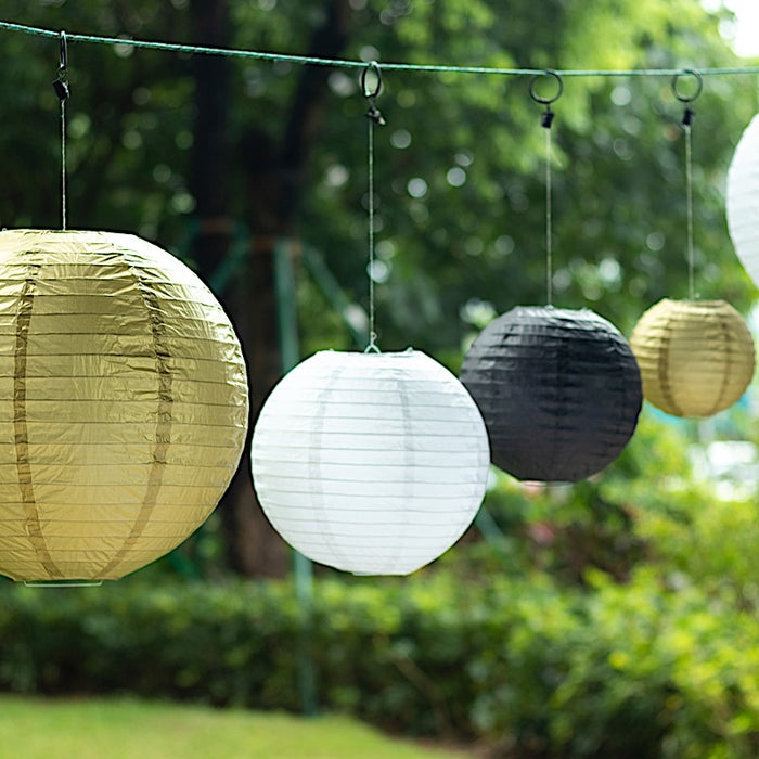 8 pcs Assorted Size 6 in 8 in 10 in 14 in Large Hanging Paper Lanterns