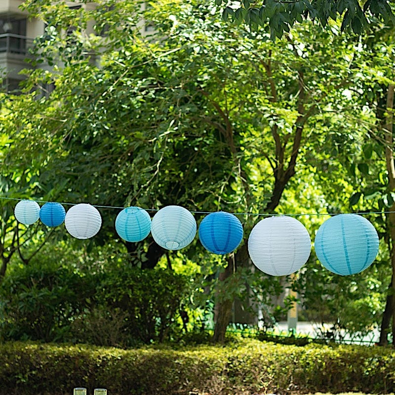 8 pcs Assorted Size 6 in 8 in 10 in 14 in Large Hanging Paper Lanterns
