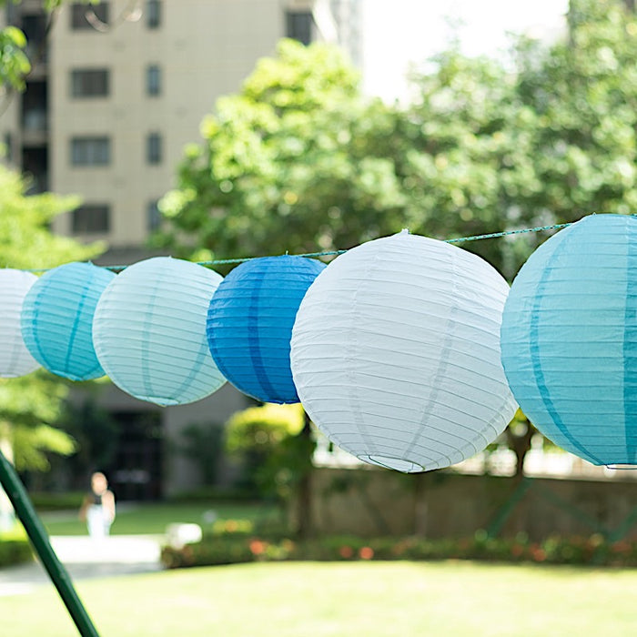 8 pcs Assorted Size 6 in 8 in 10 in 14 in Large Hanging Paper Lanterns