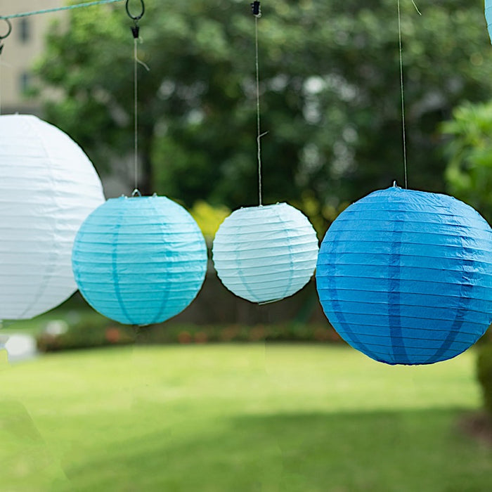 8 pcs Assorted Size 6 in 8 in 10 in 14 in Large Hanging Paper Lanterns