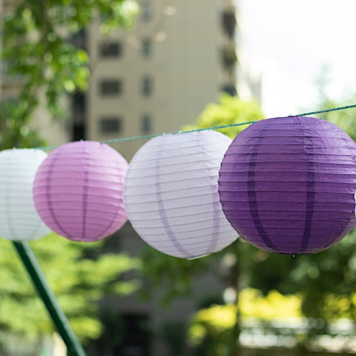 8 pcs Assorted Size 6 in 8 in 10 in 14 in Large Hanging Paper Lanterns