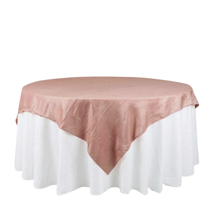 72" x 72" Accordion Crinkled Taffeta Square Table Overlay