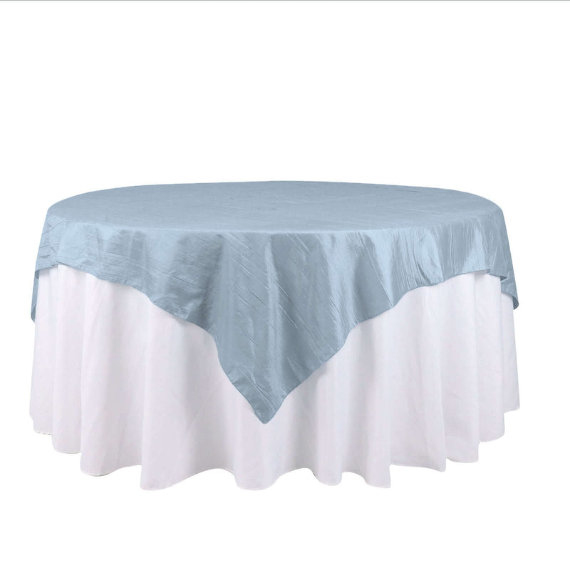 72" x 72" Accordion Crinkled Taffeta Square Table Overlay