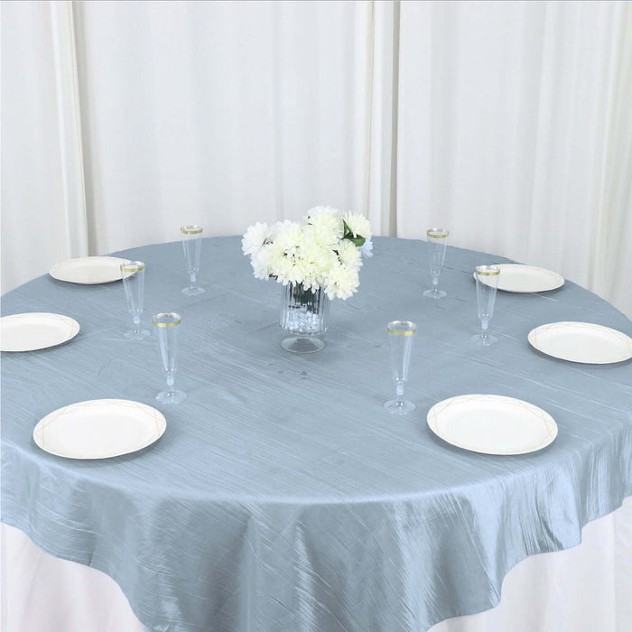 72" x 72" Accordion Crinkled Taffeta Square Table Overlay