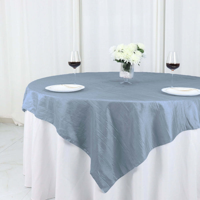 72" x 72" Accordion Crinkled Taffeta Square Table Overlay