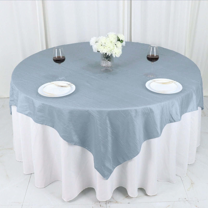 72" x 72" Accordion Crinkled Taffeta Square Table Overlay