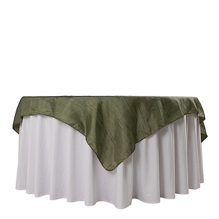 72" x 72" Accordion Crinkled Taffeta Square Table Overlay