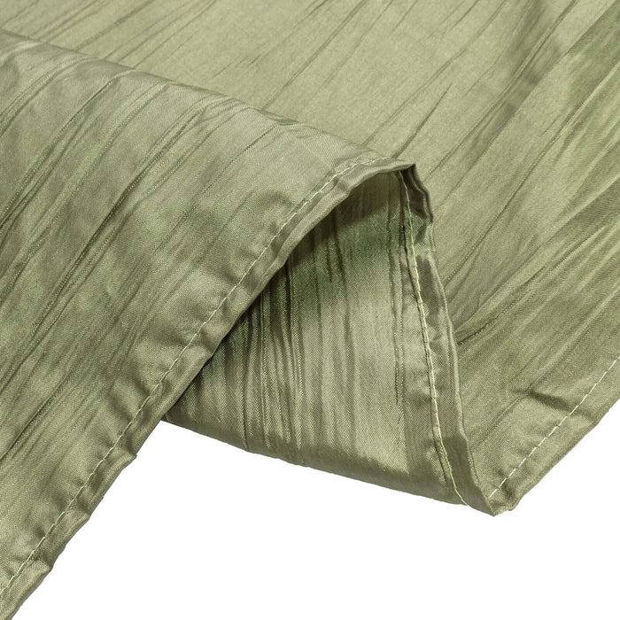 72" x 72" Accordion Crinkled Taffeta Square Table Overlay