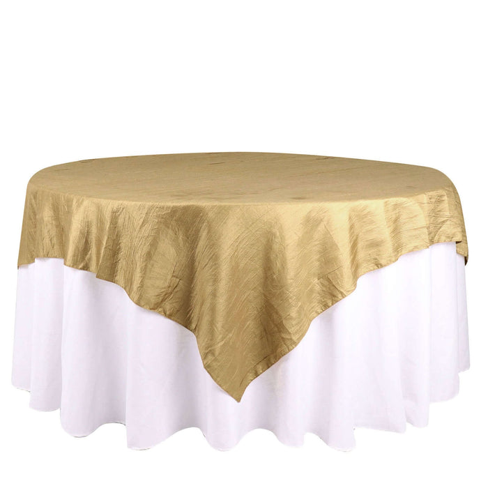 72" x 72" Accordion Crinkled Taffeta Square Table Overlay