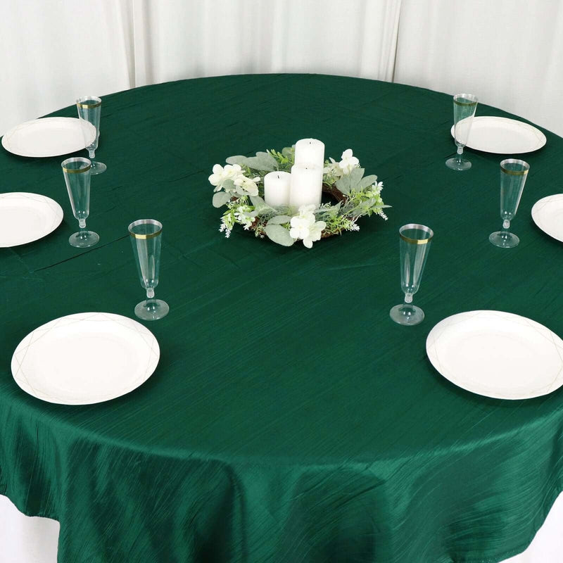72" x 72" Accordion Crinkled Taffeta Square Table Overlay