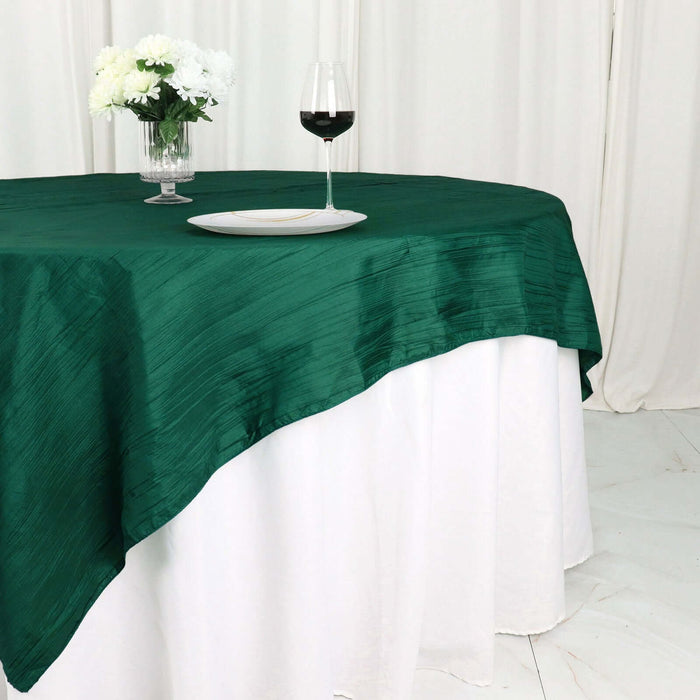 72" x 72" Accordion Crinkled Taffeta Square Table Overlay