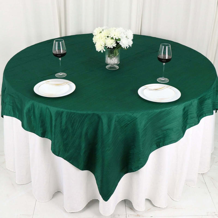 72" x 72" Accordion Crinkled Taffeta Square Table Overlay