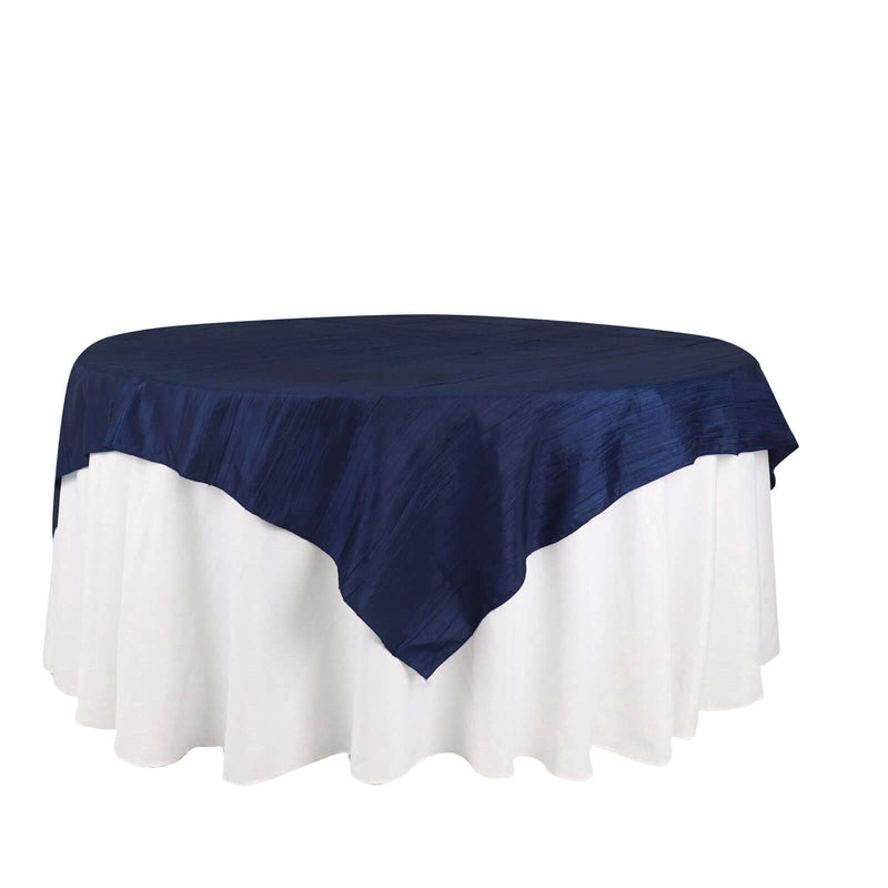 72" x 72" Accordion Crinkled Taffeta Square Table Overlay