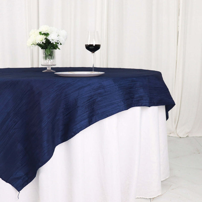 72" x 72" Accordion Crinkled Taffeta Square Table Overlay