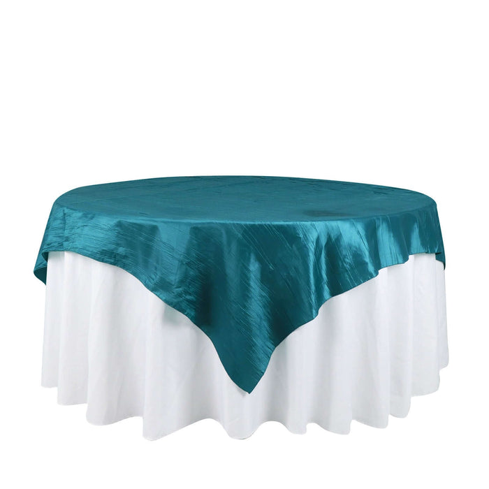 72" x 72" Accordion Crinkled Taffeta Square Table Overlay