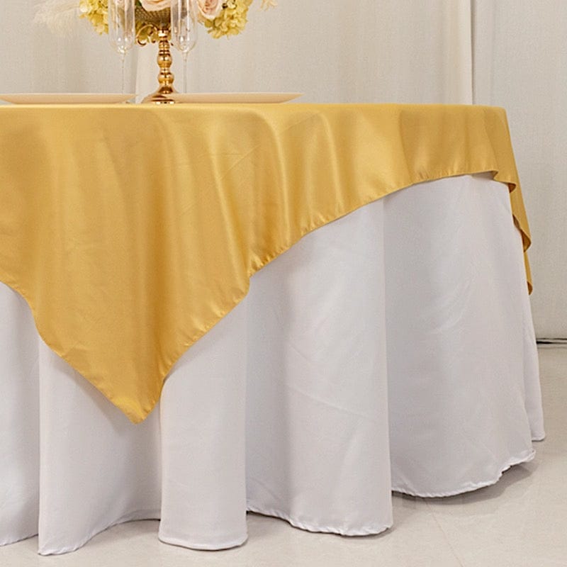 72" x 72" Satin Square Table Overlay Smooth Finish