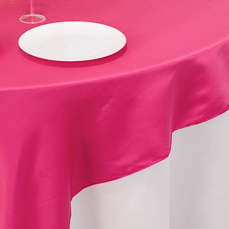 72" x 72" Satin Square Table Overlay Smooth Finish