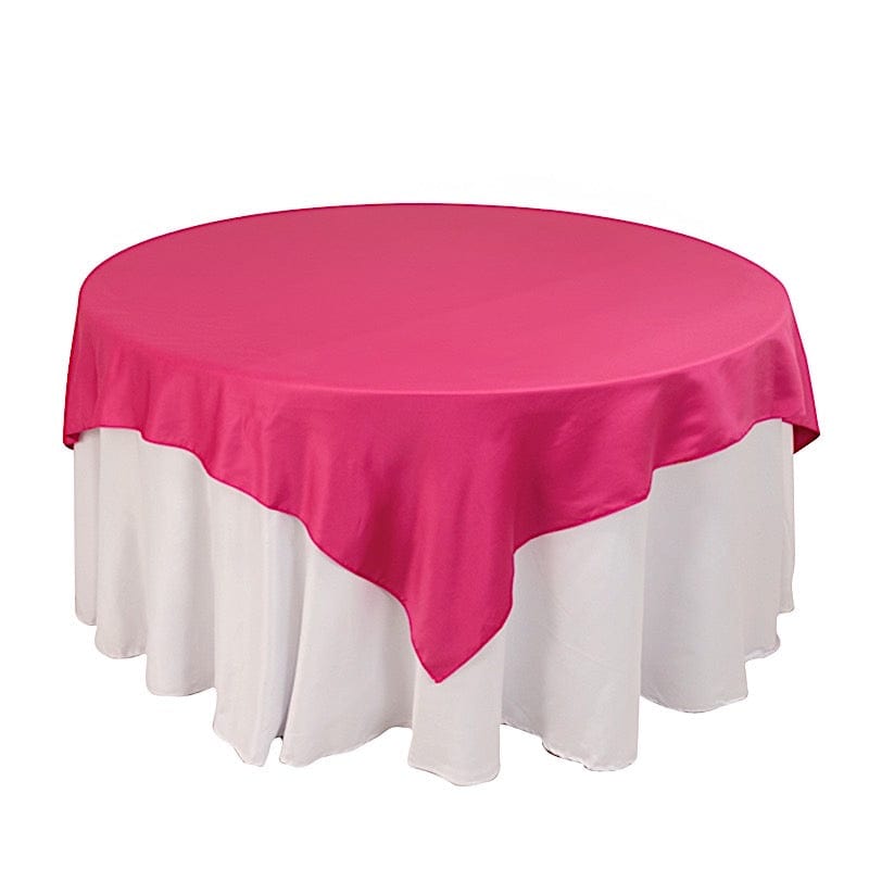 72" x 72" Satin Square Table Overlay Smooth Finish