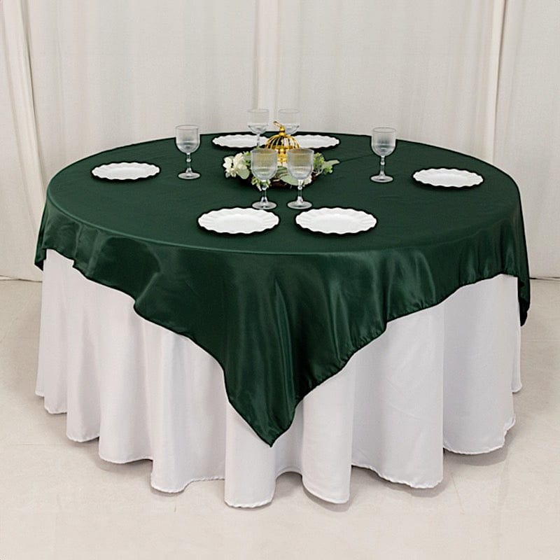 72" x 72" Satin Square Table Overlay Smooth Finish