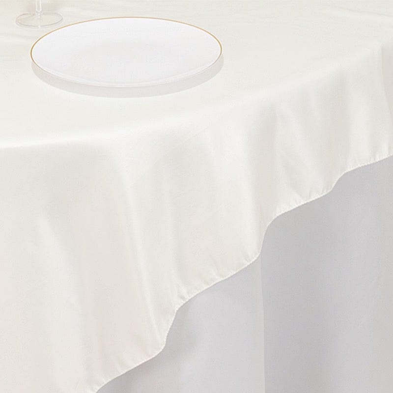 72" x 72" Satin Square Table Overlay Smooth Finish