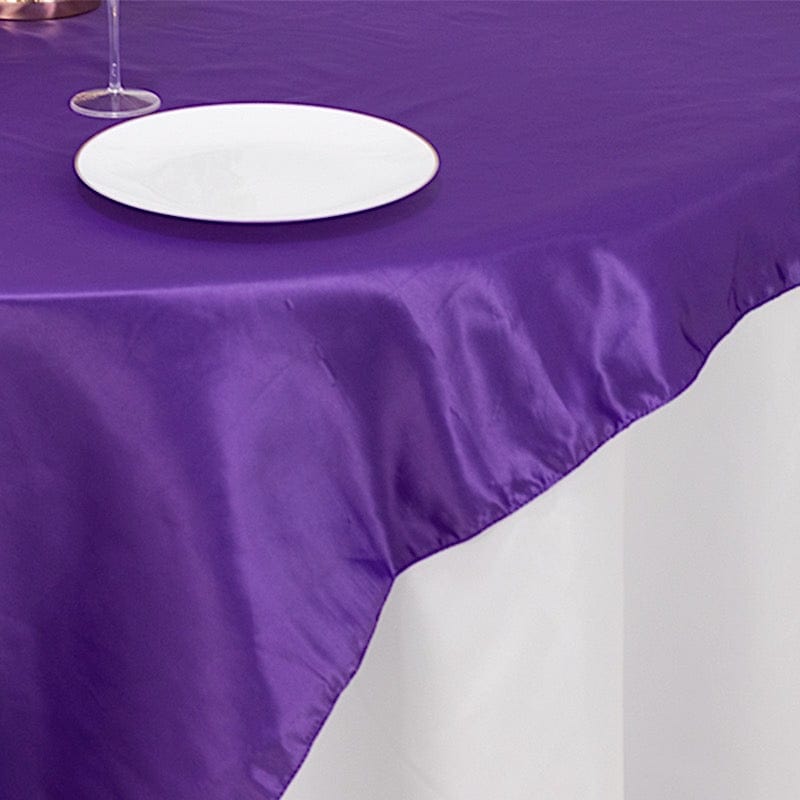 72" x 72" Satin Square Table Overlay Smooth Finish