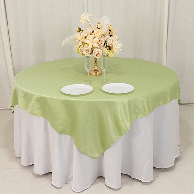 72" x 72" Satin Square Table Overlay Smooth Finish