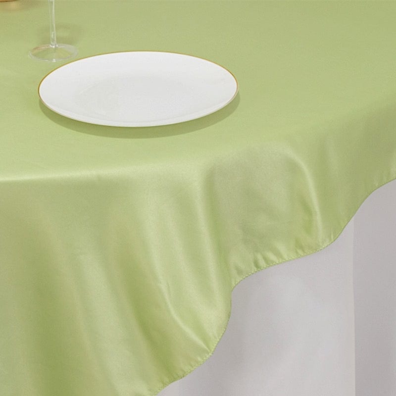72" x 72" Satin Square Table Overlay Smooth Finish