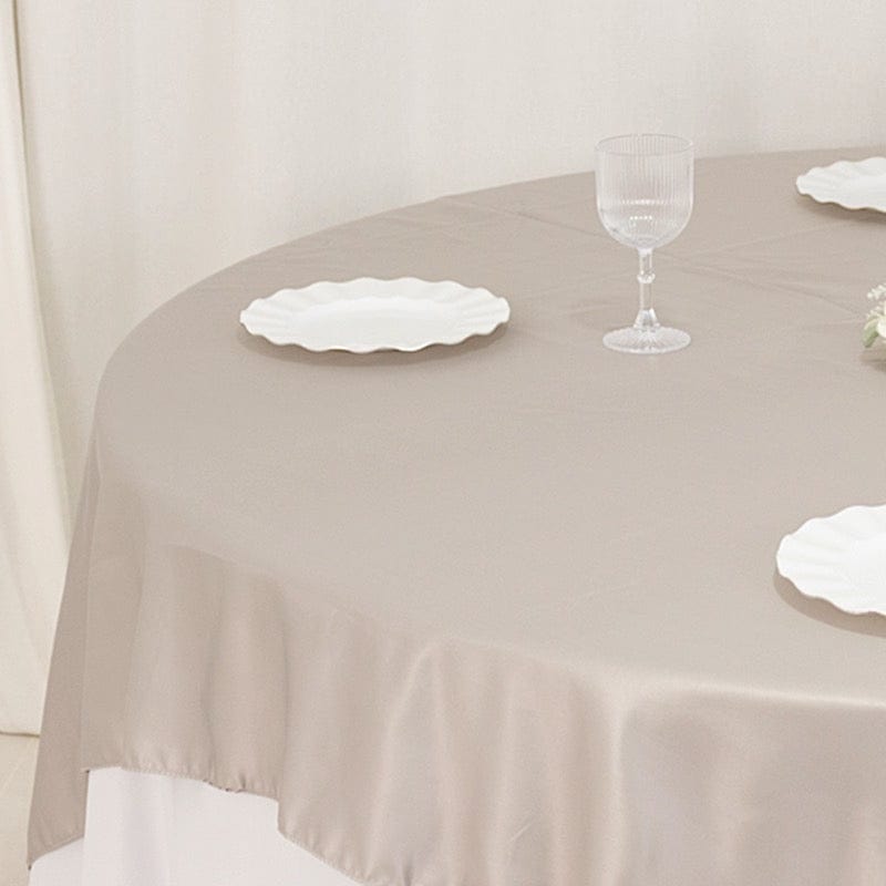 72" x 72" Satin Square Table Overlay Smooth Finish