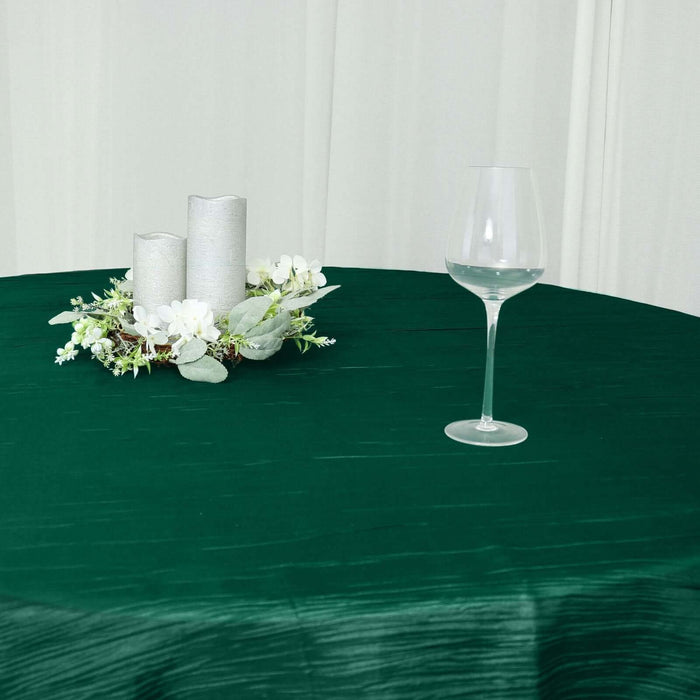 90" x 90" Metallic Crinkled Taffeta Table Overlay